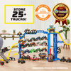 Coffret de jeu et rangement Monster Jam Garage avec monster truck Grave Digger exclusif, lumières et sons