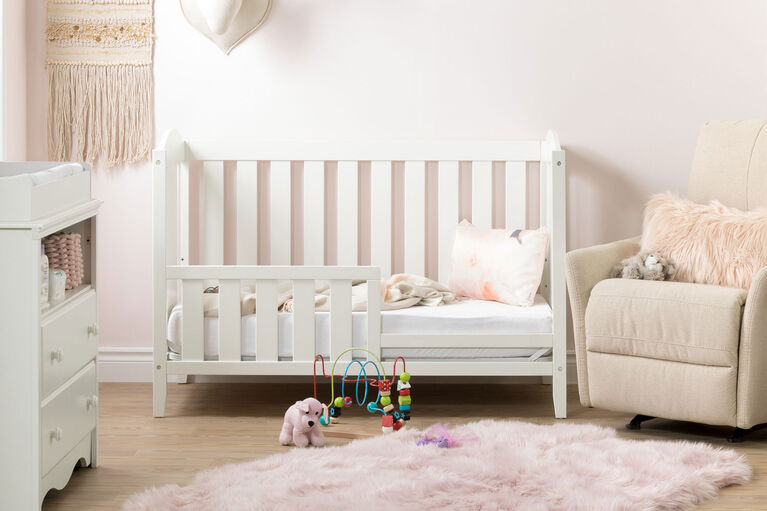 Angel 3 in 1 Convertible Crib Pure White