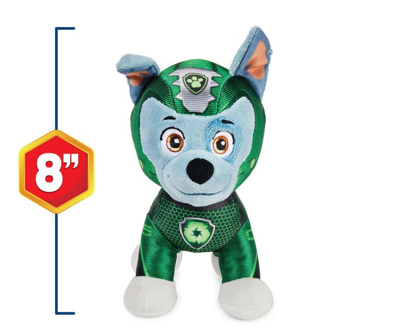 PAW Patrol, Aqua Pups Rocky, Stuffed Animal Plush Toy, 8-inch