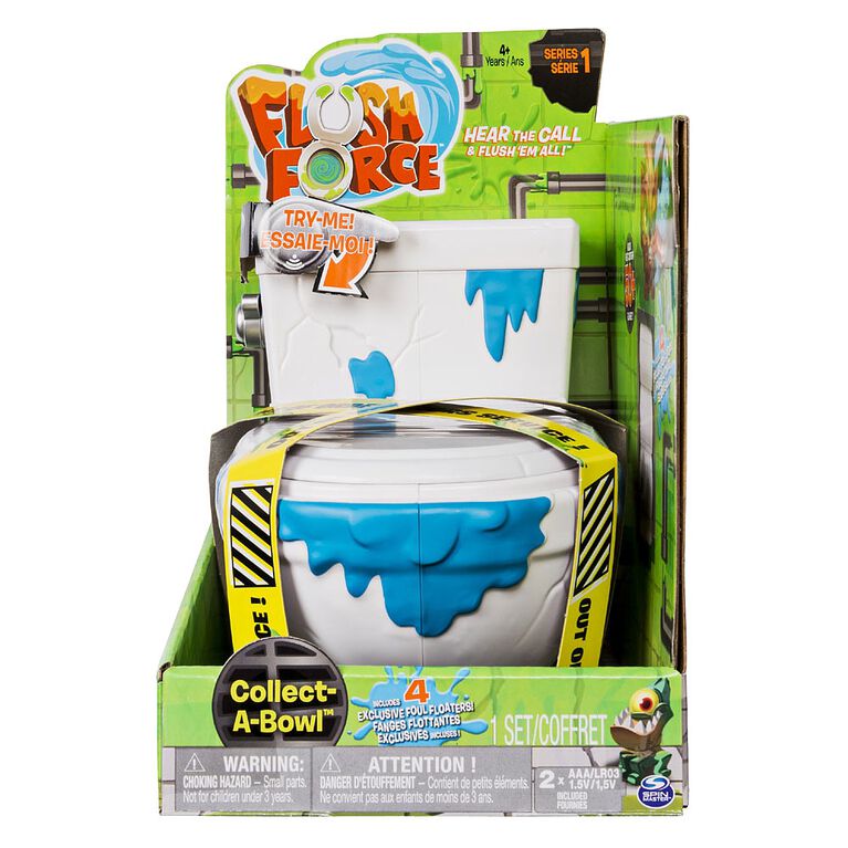 Flush Force - Series 1 - Collect-A-Bowl Stash 'n' Store Case for 4 Exclusive Flushie Figures