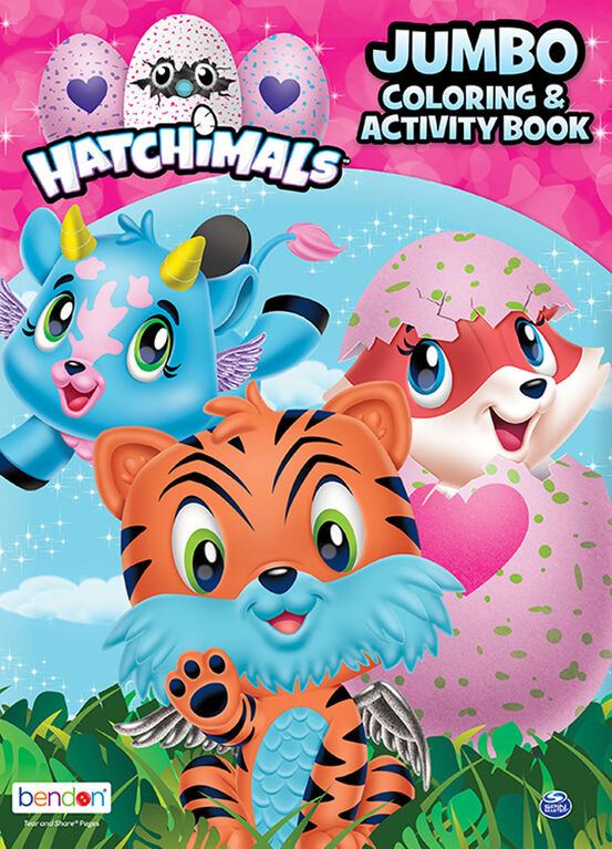 64 Page Hatchimals Colouring Book