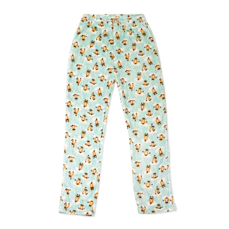Jesse & Lulu Lounge Pajama Pants:Aqua Sloth Large