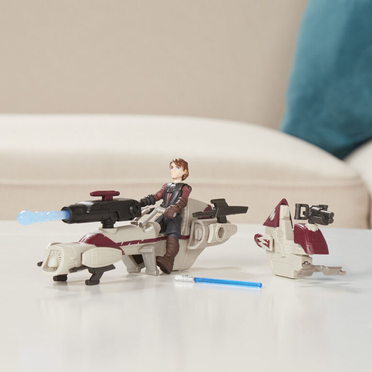 Star Wars Mission Fleet Expedition Class, Anakin Skywalker, Attaque en speeder BARC, figurine avec véhicule