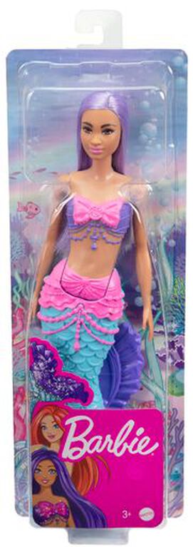 Poupée ​sirène Barbie Dreamtopia avec cheveux longs violets et queue colorée
