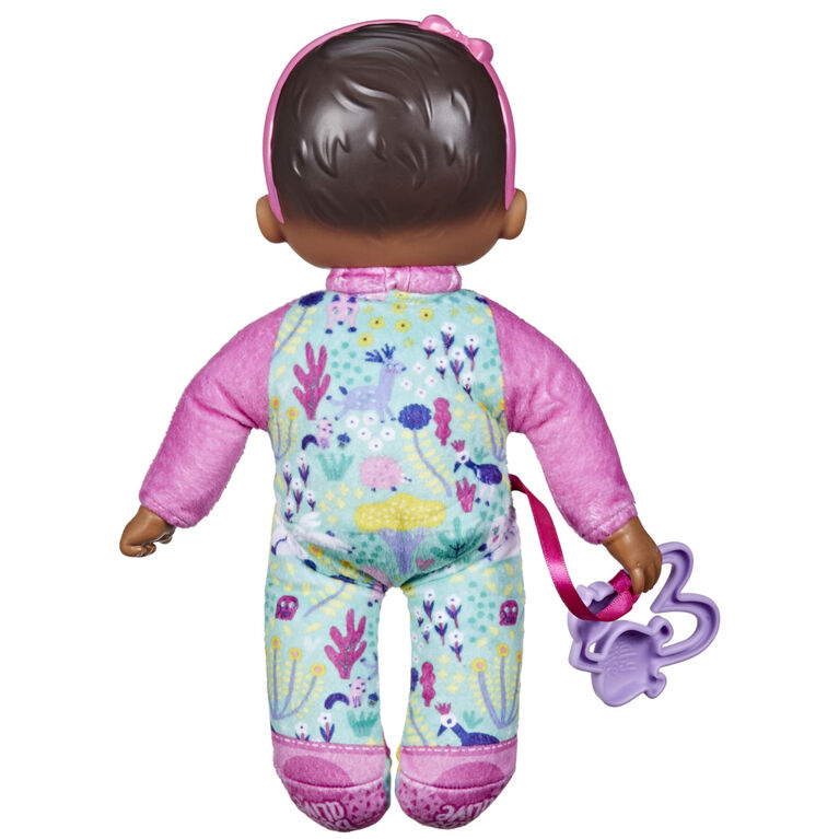 Baby Alive Soft 'n Cute, cheveux bruns, première poupée de bébé, lavable au corps souple, 28 cm, jouet de dentition