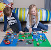 Strictly Briks - Brik Tower - 10" x 10" - 32 x 32 pegs - 6 Baseplates & 50 Stackers - Blue, Gray, Green