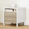 Munich 2-Drawer Nightstand WH Soft Elm