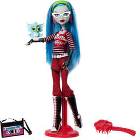 Poup&eacute;e ​Boo-riginal Creeproduction Monster High, reproduction de Ghoulia Yelps de collection avec support pour poup&eacute;e, journal intime et hibou de compagnie Hulule
