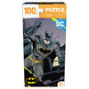 DC Comics, Puzzle Batman de 100 pièces, Super-héros Gotham Batmobile, produit promotionnel du film dans une boîte verticale pour un rangement facile, pour adultes et enfants à partir de 4 ans