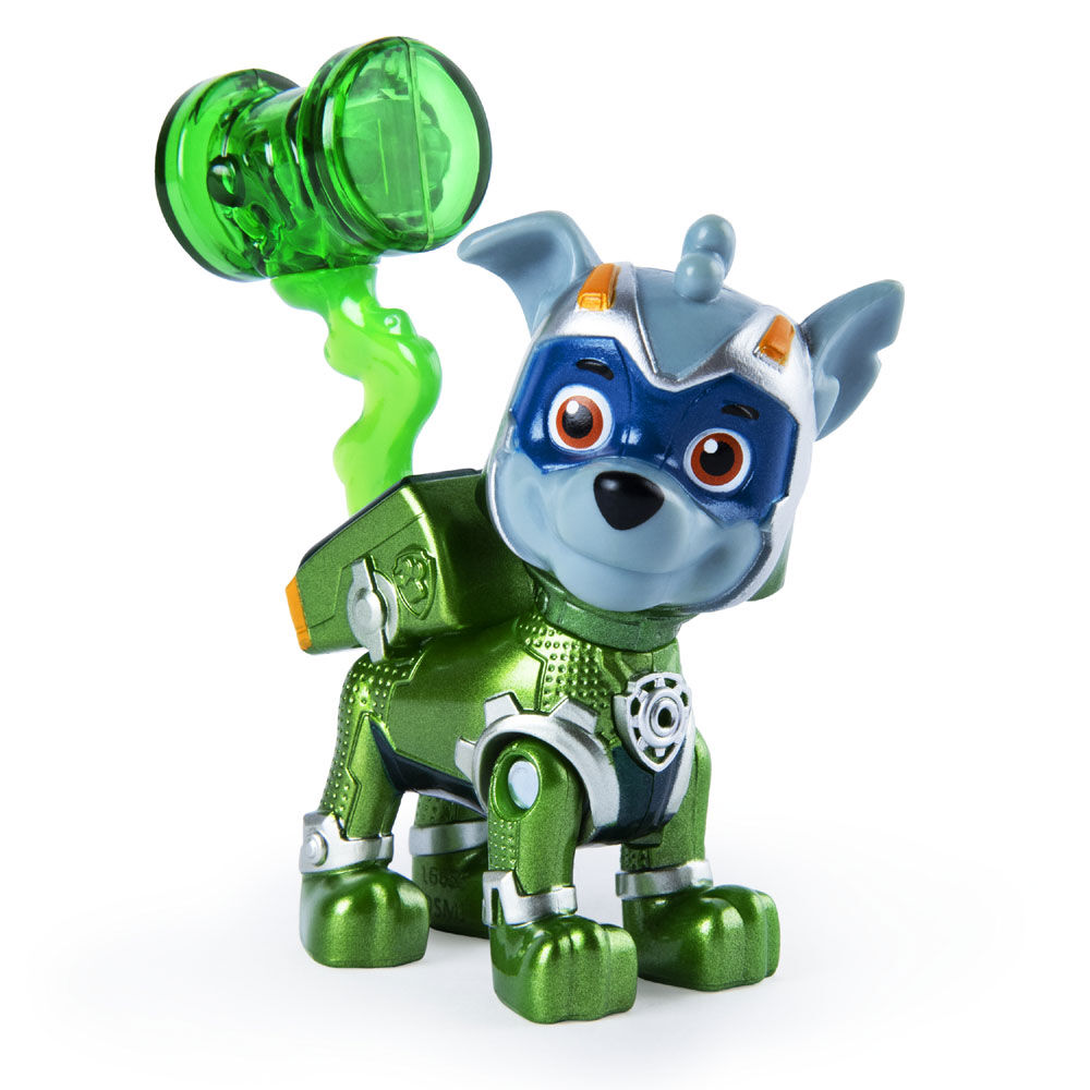 PAW Patrol Mighty Pups Super PAWs Rocky Figure with Transforming