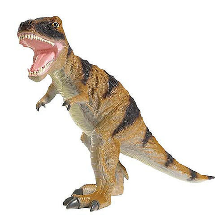 Jouet De Dinosaure T-rex Avec Un Cadeau De Cadeau D'anniversaire Sur Un  Fond Gris Clair. Banque D'Images et Photos Libres De Droits. Image 79007775