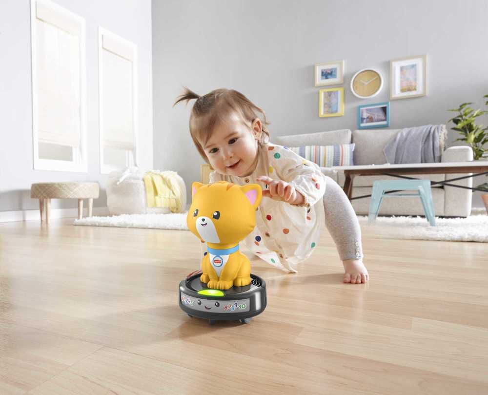 Fisher-Price Laugh & Learn Crawl-After Cat on a Vac Musical Baby Toy 