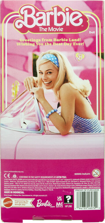 Barbie The Movie Collectible Doll, Margot Robbie as Barbie in Pink Gingham Dress