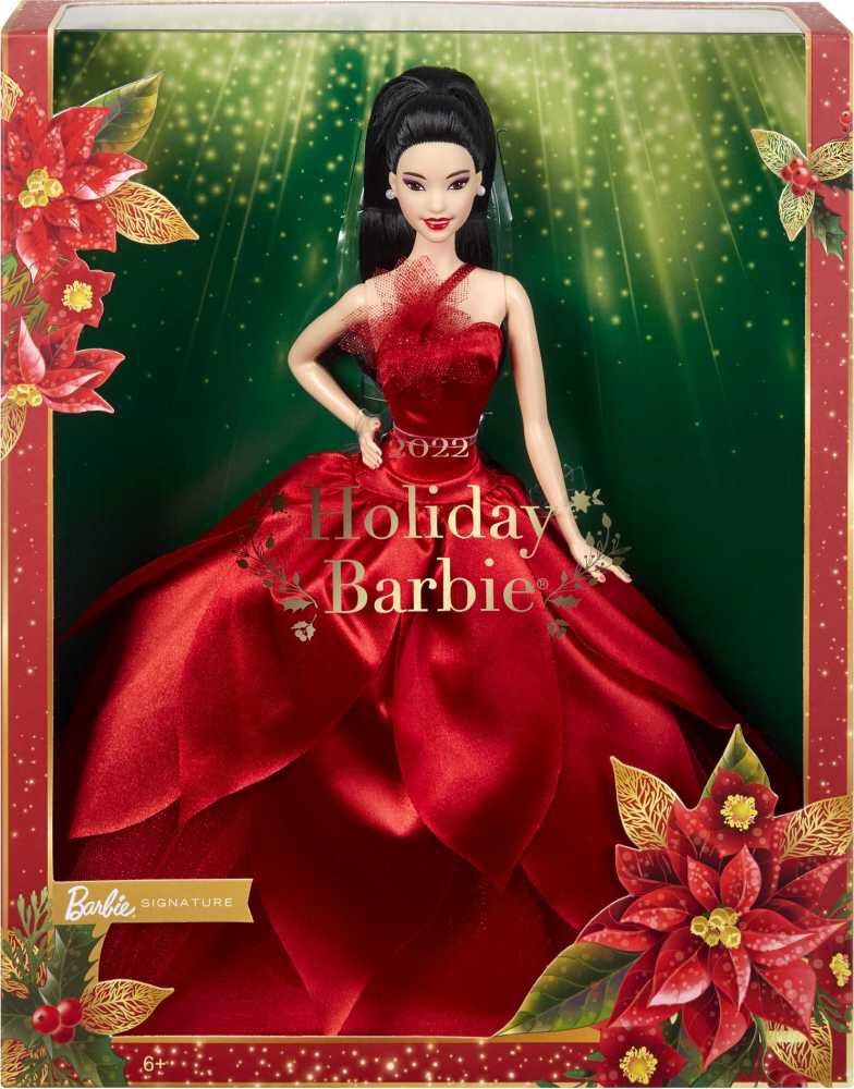 Poupee Barbie Joyeux Noel 2022 Barbie Signature avec support pour poupee Toys R Us Canada