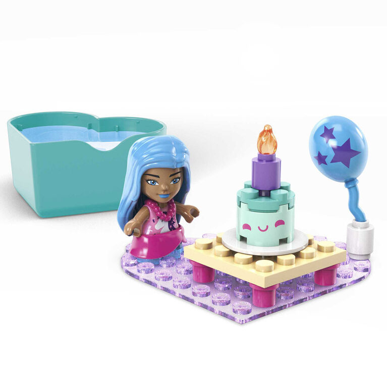 Mega Barbie Color Reveal Birthday Party Building Set with Micro-Doll & Accessories (19 pcs)