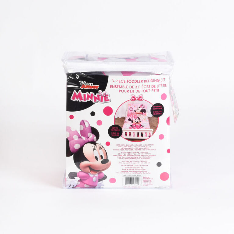 Disney Minnie Mouse 3-Piece Toddler Bedding Set