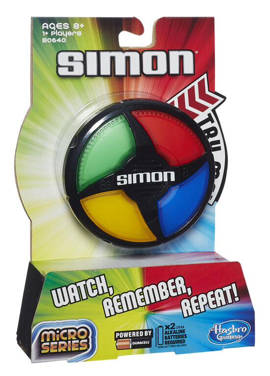 Series Micro Series, jeu électronique, jeu Simon classique en format compact, jeu de groupe