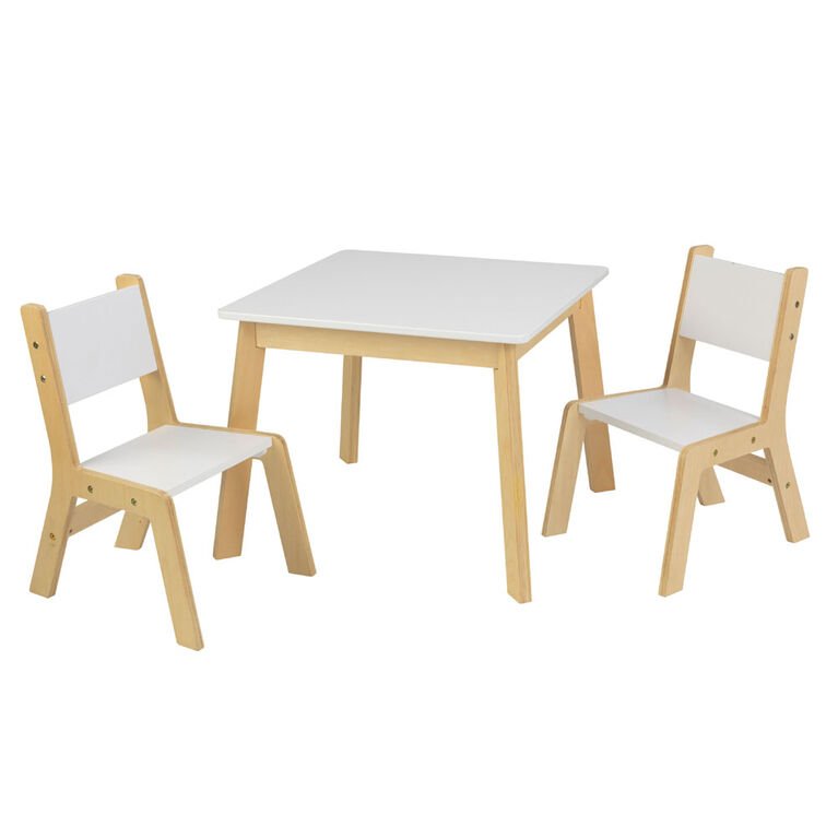 KidKraft - Ensemble table moderne + 2 chaises - Blanc