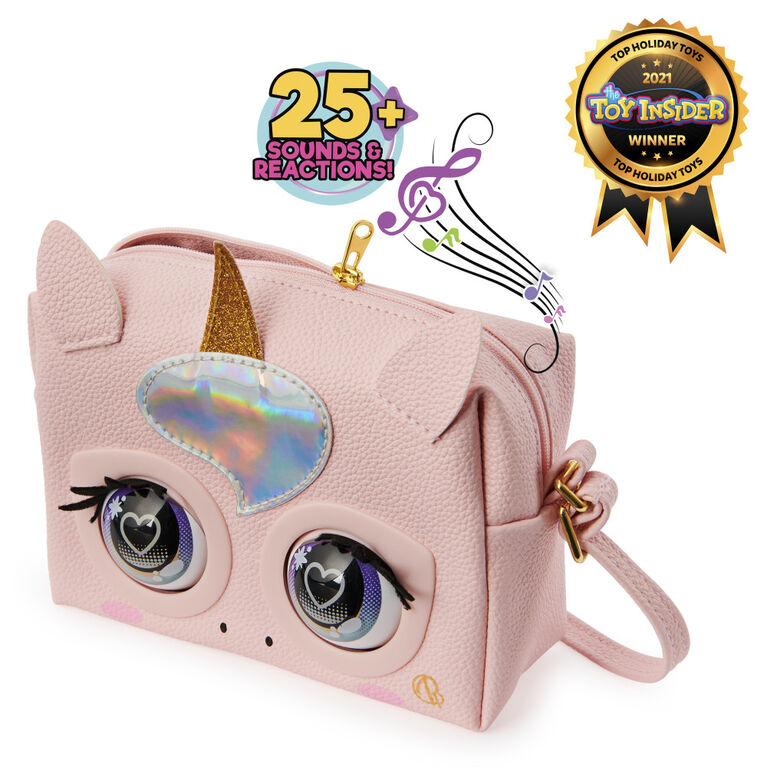 Purse Pets, Glamicorn Unicorn, Sac animal interactif avec plus de 25 effets sonores et réactions