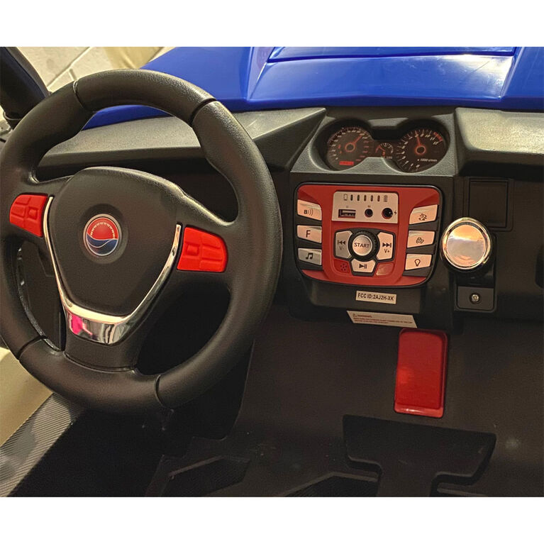KidsVip 24V Kids & Toddlers UTV Viper 4WD Ride on car w/Remote Control - Blue - English Edition