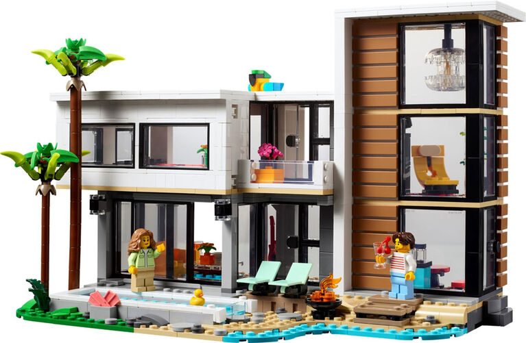 LEGO Creator 3in1 Modern House for Kids to Rebuild into a 3-Story City Building or Forest Cabin 31153