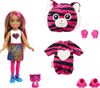 Barbie Cutie Reveal Chelsea Doll and Accessories, Jungle Series, Tiger-Themed Small Doll Set