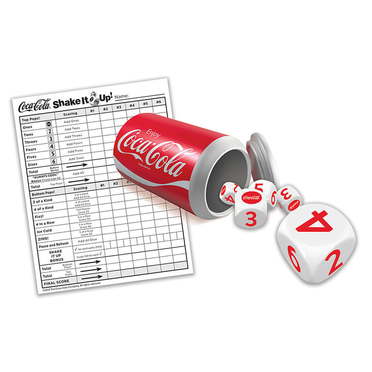Masterpieces Puzzle Company Coca-Cola Shake it Up! Travel Dice Board Game - English Edition