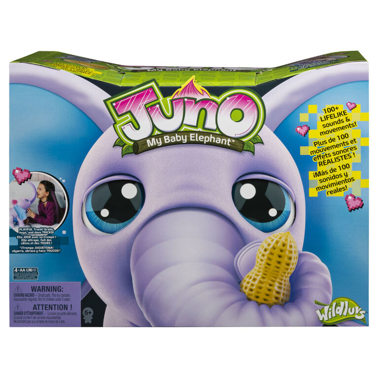 Juno My Baby Elephant with Interactive Moving Trunk and Over 150 Sounds and Movements