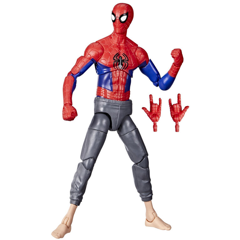 Marvel Legends Series Spider-Man: Across the Spider-Verse (Part One) Peter B Parker 6-inch Action Figure, 2 Accessories