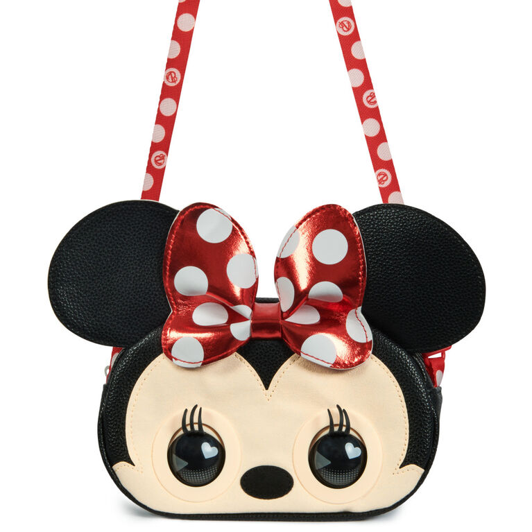 Purse Pets, Disney Minnie Mouse Interactive Pet Toy and Shoulder Bag with over 30 Sounds and Reactions, Crossbody Purse