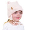 Chapeaux Tricotés Ours pour Enfants | Rose Clair