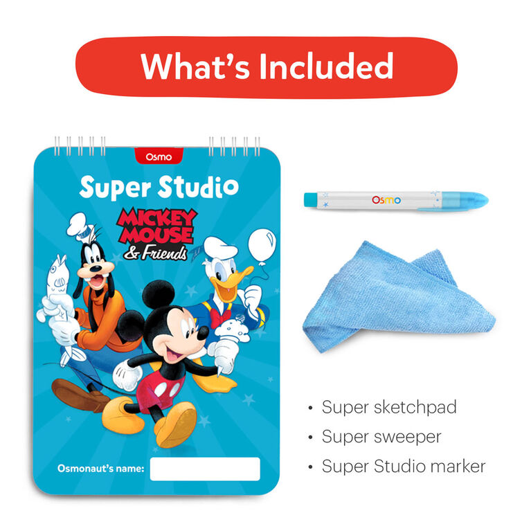 Osmo - Super Studio Disney Mickey Mouse & Friends:  Jouet STIM (Une base Osmo est nécessaire pour jouer)