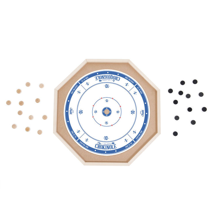 The Crokinole 2 in 1 Wooden Game