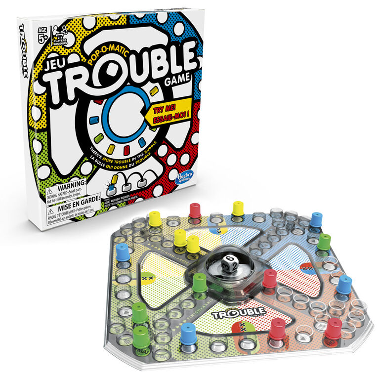 Hasbro Gaming - Jeu TROUBLE - les motifs peuvent varier