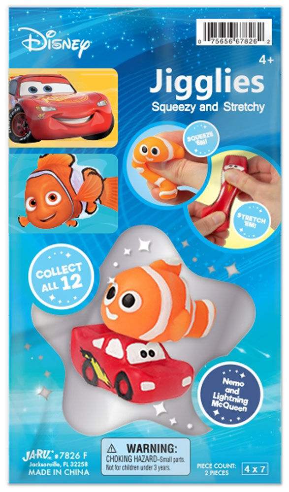 Disney Jiggly 2pk Nemo Lightning Mcqueen