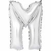 Ballons en forme de lettre en argent 14 " - M