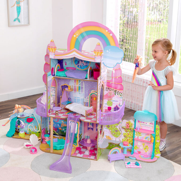 KidKraft Rainbow Dreamers Waterfall Grotto Dressing Room Play Set - R Exclusive