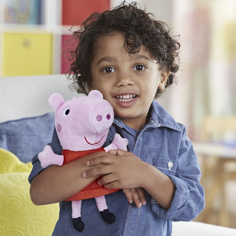 Peppa Pig Peluche Peppa rigole, cochon en peluche, animal interactif avec  effets sonores