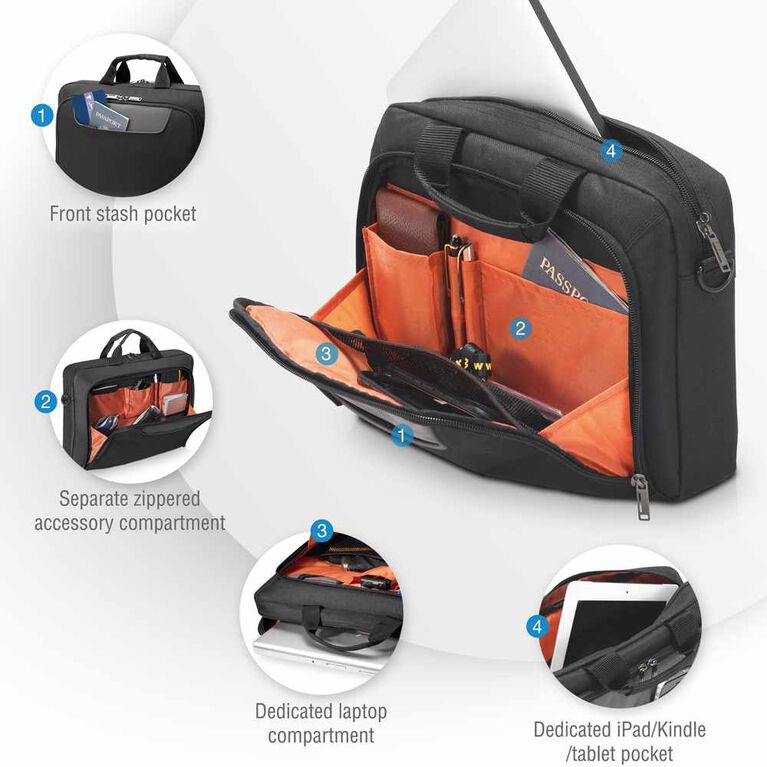Everki Advance Laptop Bag/Briefcase up to 11.6 inch Black | Toys R Us ...