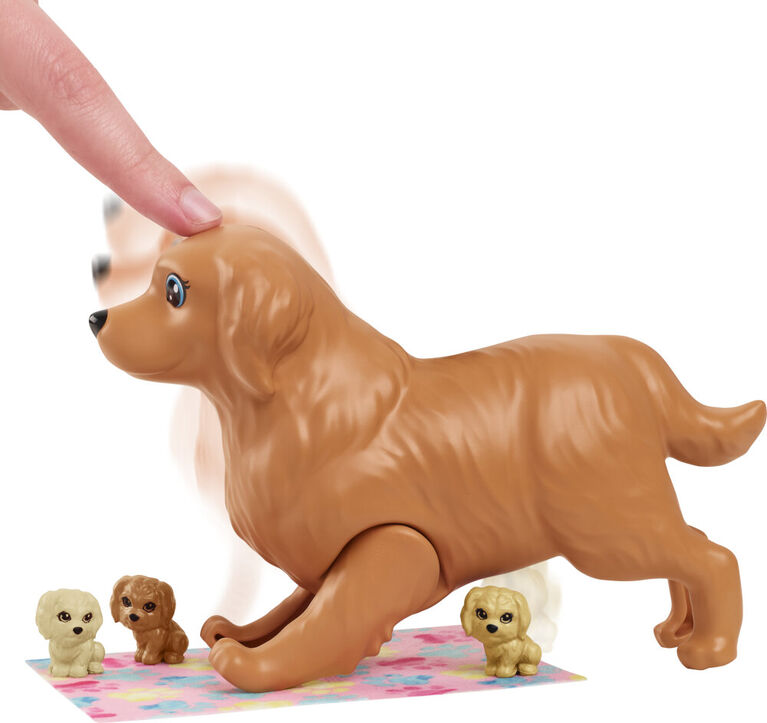 ​Barbie Doll and Newborn Pups Playset with Barbie Doll (Blonde, 11.5 in)