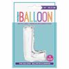 14" Silver Letter Balloons - L