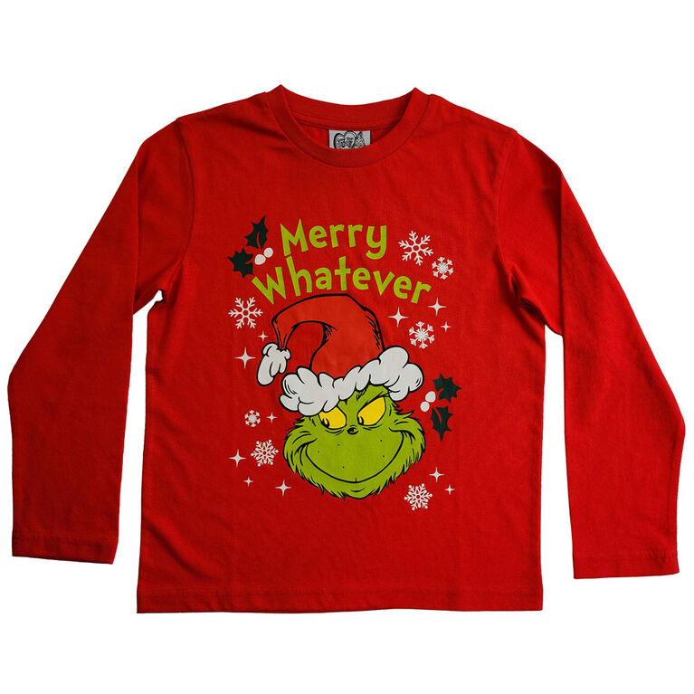 T-shirt Grinch à Manches Courtes pour Tout-Petit - Rouge 3