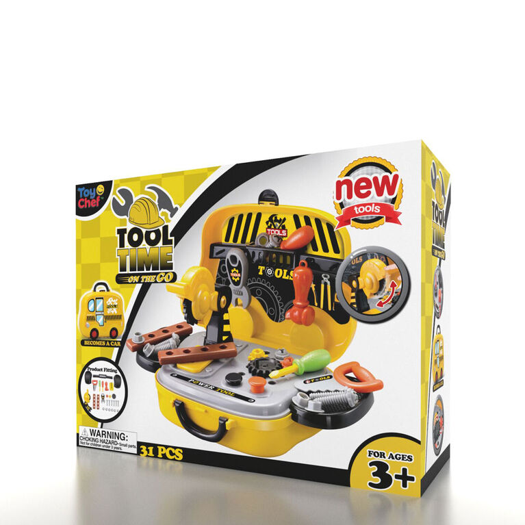 Fun Little Toys Ensemble d'outils de construction pour tout-petits de 30  pièces, banc d'outils de jeu avec lumière et son, jouets éducatifs  d'apprentissage pour tout-petits de 2 3 4 5 6 ans