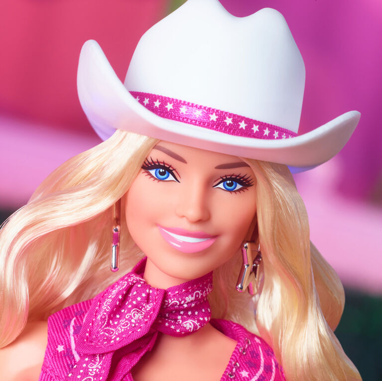 Barbie The Movie Collectible Doll, Margot Robbie as Barbie in Pink Western Outfit