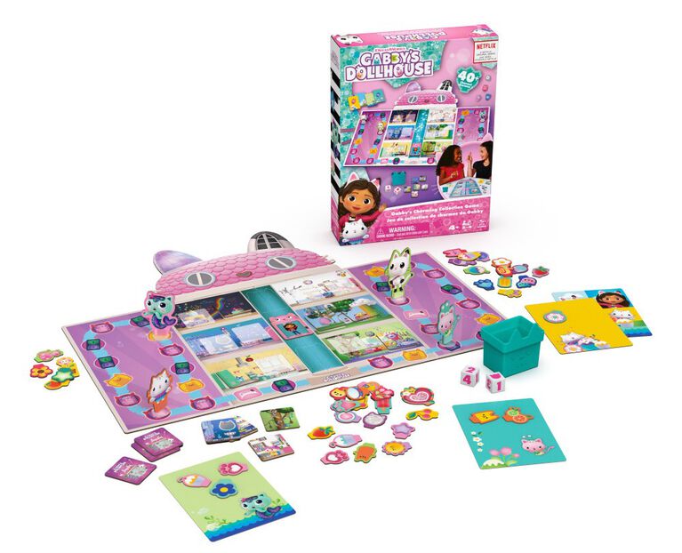 Gabby's Dollhouse, Charming Collection Game Board Game for Kids Based on the Netflix Original Series Gabby's Dollhouse Toys