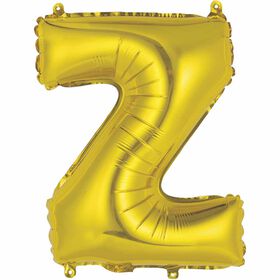 14" Gold Letter Balloons - Z
