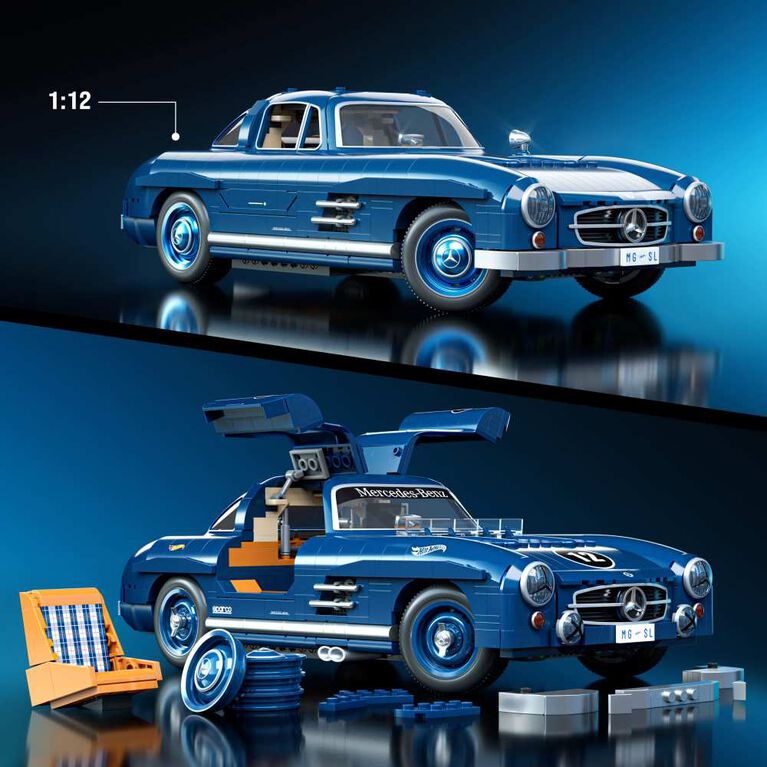 Mattel - Brick Shop - Hot Wheels - Mercedes-Benz 300 SL, 1 600 pièces