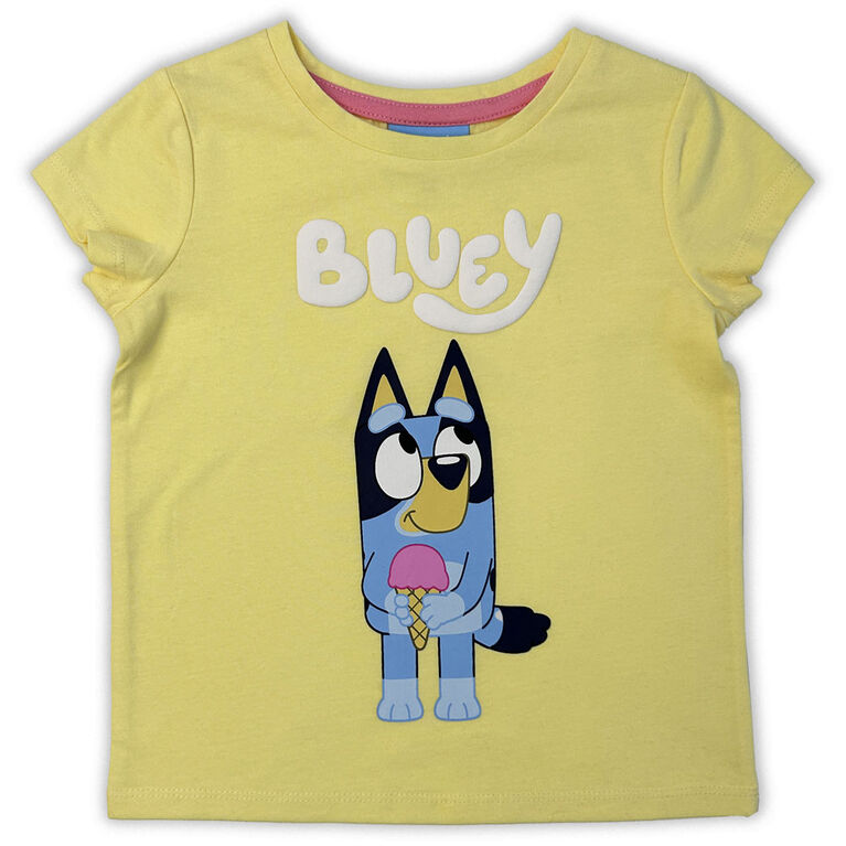 Bluey Short Sleeve Tee - Yellow 4T