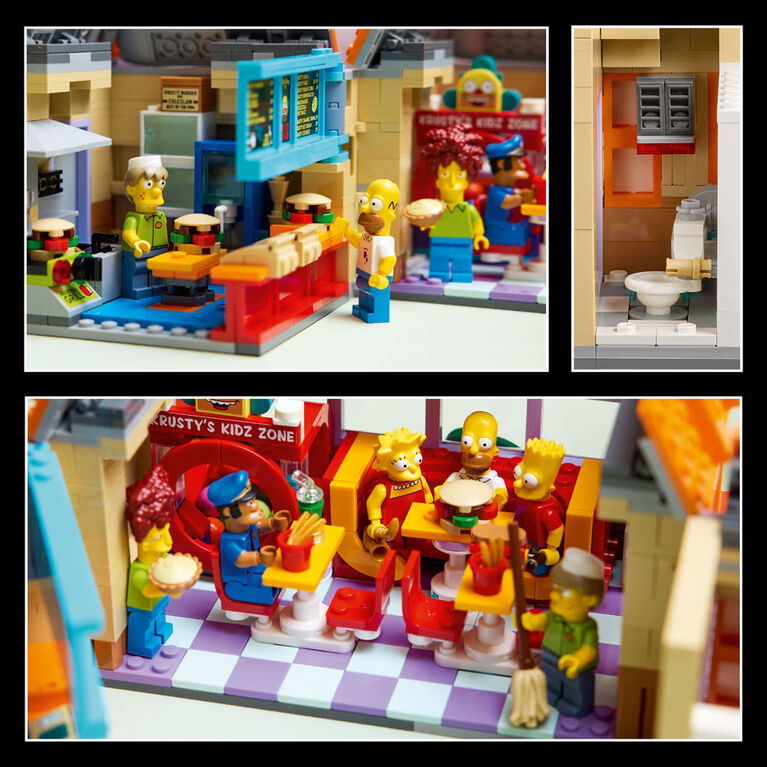 LEGO The Simpsons : Krusty Burger, Ensemble de Construction de D&eacute;coration pour Adultes avec 7 Personnages Embl&eacute;matiques 10352
