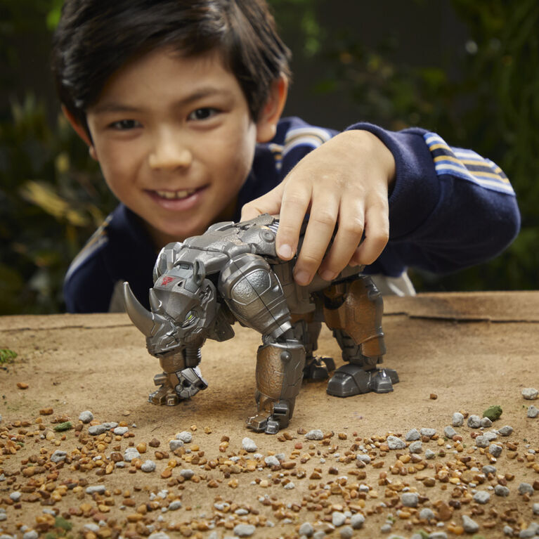 Transformers Toys Transformers: Rise of the Beasts Movie, Smash Changer Rhinox Action Figure, 9-inch
